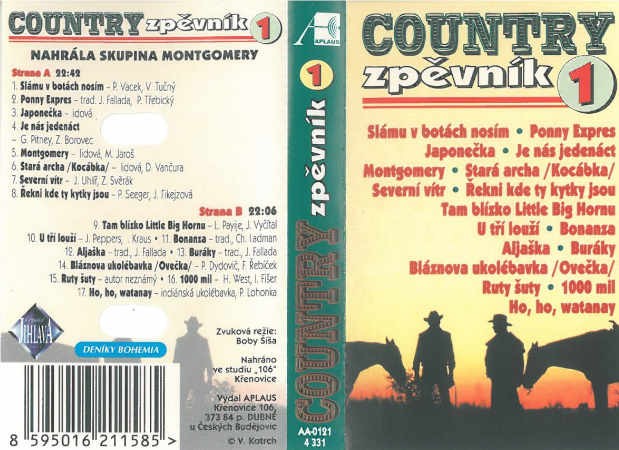 Montgomery - Country zpěvník 1 - Výběr hitů (Kazeta, 1997)