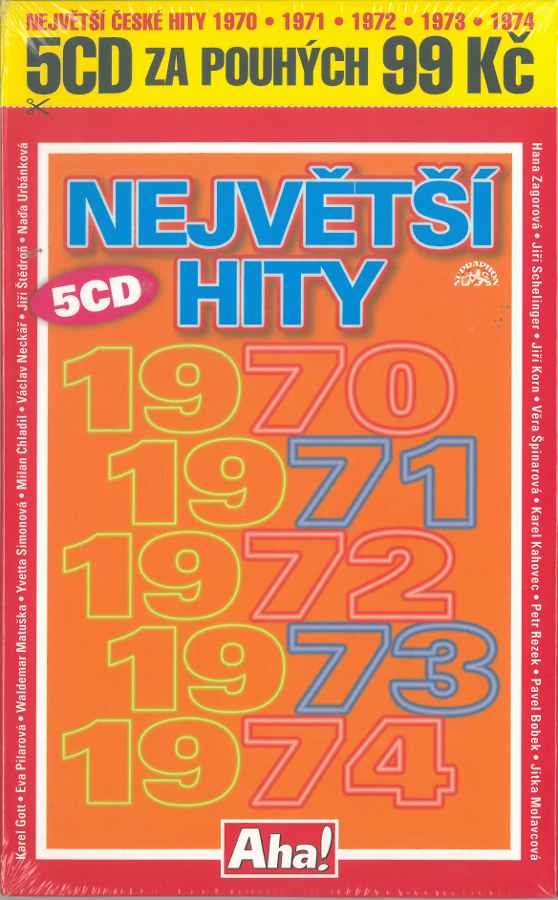Various Artists - Největší české hity  1970-1974 (Papírová pošetka)