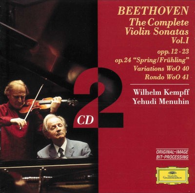 Ludwig Van Beethoven / Wilhelm Kempff, Yehudi Menuhin - Complete Violin Sonatas Vol. I: Opp. 12, 23, Op. 24 "Spring = Frühling", Variations WoO 40, Rondo WoO 41 (Edice 1999) /2CD