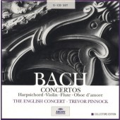 Johann Sebastian Bach / English Concert, Trevor Pinnock - Concertos: Harpsichord / Violin / Flute / Oboe D'amore (2000) /5CD