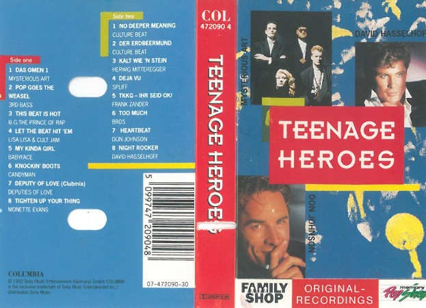 Various Artists - Teenage Heroes (Kazeta, 1992) /Cut-Out