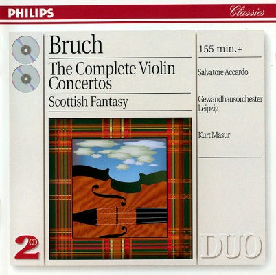 Max Bruch / Salvatore Accardo, Kurt Masur, Gewandhausorchester Leipzig - Die 3 Violinkonzerte / Schottische Fantasie (1998) /2CD