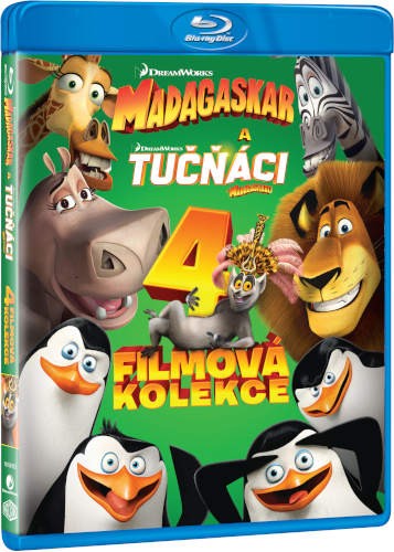 Film/Animovaný - Madagaskar 1.-3. + Tučňáci z Madagaskaru kolekce (4Blu-ray)