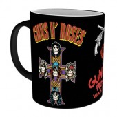 Guns 'N Roses / Hrnek 295ml - Hrnek Guns 'N Roses - kříž měnící se 295 ml 