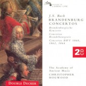 Johann Sebastian Bach / Academy Of Ancient Music, Christopher Hogwood - Braniborské koncerty č. 1-6 / Brandenburg Concertos / Concertos BWV 1060, 1062, 1064 (Edice 1997) /2CD