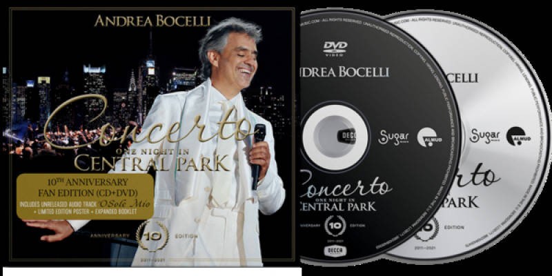 Andrea Bocelli - Concerto: One Night In Central Park (10th Anniversary Edition 2021) /CD+DVD