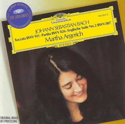 Johann Sebastian Bach / Martha Argerich - Toccata BWV 911 / Partita BWV 826 / Englische Suite No. 2 BWV 807 (Edice 2000)