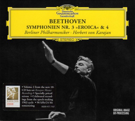 Ludwig van Beethoven / Berlínští filharmonici, Herbert Von Karajan - Symphonien Nr. 3 "Eroica" & 4 (Edice 2007)